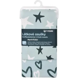 T-Tomi Cloth Towels Hearts & Stars serviette de bain 80x100 cm 2 pcs