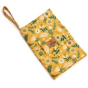 T-Tomi Diaper Bag pochette à couches Mustard flowers 21x28 cm