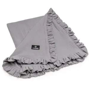 T-TOMI Muslin Blanket couverture Grey 80 x 100 cm 1 pcs