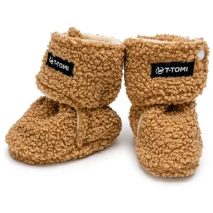 T-TOMI TEDDY Booties Brown chaussons pour bébés 0-3 months 1 pcs