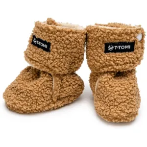 T-TOMI TEDDY Booties Brown chaussons pour bébés 9-12 months 1 pcs