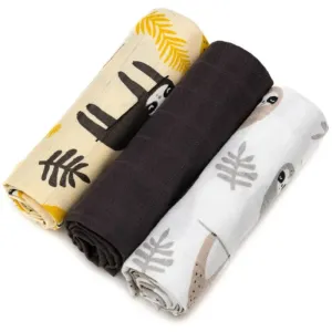 T-TOMI TETRA Cloth Diapers HIGH QUALITY couches en tissu Sloths 70x70 cm 3 pcs