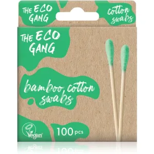 The Eco Gang Bamboo Cotton Swabs cotons-tiges coloration Green 100 pcs