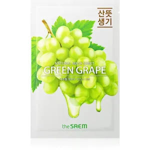 The Saem Natural Mask Sheet Green Grape masque tissu brillance et vitalité 21 ml