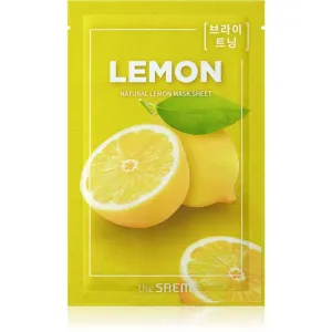 The Saem Natural Mask Sheet Lemon masque tissu illuminateur et hydratant 21 ml