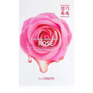 The Saem Natural Mask Sheet Rose masque tissu hydratant et revitalisant 21 ml