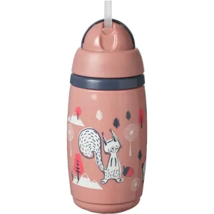 Tommee Tippee Superstar Insulated Straw tasse avec paille pour enfant 12m+ Pink 266 ml