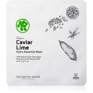 Too Cool For School Caviar Lime Hydra Essential Mask masque tissu hydratant et apaisant 20 ml