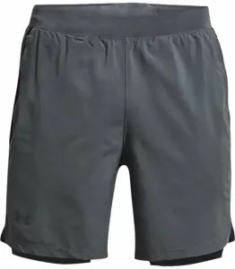 Under Armour UA Launch SW 7'' 2 in 1 Pitch Gray/Black/Reflective S Shorts de course