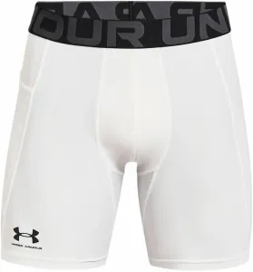 Under Armour Men's HeatGear Armour Compression Shorts White/Black 2XL Sous-vêtements de course