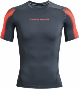 Under Armour Men's UA HeatGear Armour Novelty Short Sleeve Downpour Gray/After Burn L T-shirt de fitness