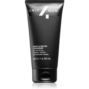 Unit4Men Face & Beard Cleanser Citrus&Musk gel lavant visage et barbe 150 ml
