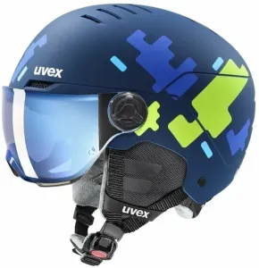 UVEX Rocket Junior Visor Blue Puzzle Mat 51-55 cm Casque de ski