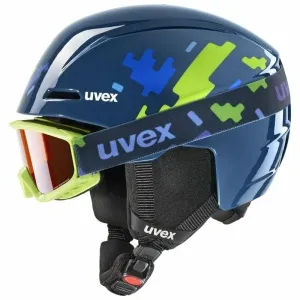UVEX Viti Set Junior Blue Puzzle 46-50 cm Casque de ski