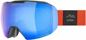 UVEX Epic Attract Black Mat Mirror Blue/Contrastview Smoke Lasergold Lite Masques de ski