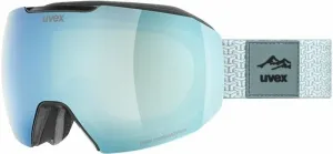 UVEX Epic Attract Black Mat Mirror Sapphire/Contrastview Green Lasergold Lite Masques de ski