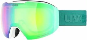 UVEX Epic Attract White Mat Mirror Green/Contrastview Orange Lasergold Lite Masques de ski