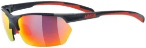 UVEX Sportstyle 114 Grey Red Mat/Litemirror Orange/Litemirror Red/Clear Lunettes vélo