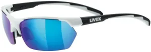 UVEX Sportstyle 114 White Black Mat/Litemirror Orange/Litemirror Blue/Clear Lunettes vélo