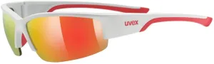 UVEX Sportstyle 215 White/Mat Red/Mirror Red Lunettes vélo