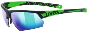 UVEX Sportstyle 224 Black Mat/Green/Mirror Green
