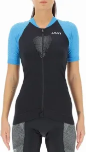 UYN Granfondo OW Biking Lady Shirt Short Sleeve Maillot Blackboard/Danube Blue XL
