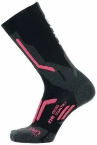 UYN Lady Ski Cross Country 2In Socks Black/Pink 41-42 Chaussettes de ski