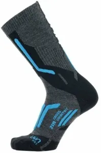 UYN Man Ski Cross Country 2In Socks Anthracite/Blue 39-41 Chaussettes de ski