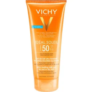 Vichy Idéal Soleil gel de lait ultra-fondant pour peaux mouillées ou sèches SPF 50 200 ml