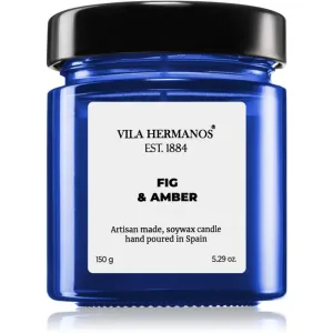 Vila Hermanos Apothecary Cobalt Blue Fig & Amber bougie parfumée 150 g