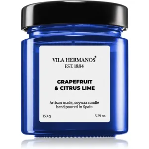 Vila Hermanos Apothecary Cobalt Blue Grapefruit & Citrus Lime bougie parfumée 150 g