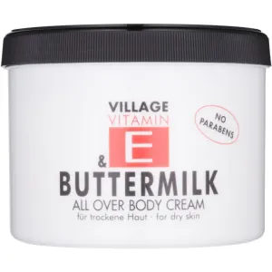 Village Vitamin E Buttermilk crème pour le corps sans parabène 500 ml