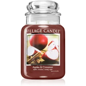 Village Candle Apples & Cinnamon bougie parfumée (Glass Lid) 602 g