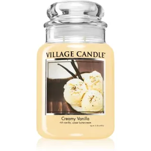 Village Candle Creamy Vanilla bougie parfumée (Glass Lid) 602 g