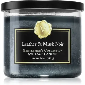 Village Candle Gentlemen's Collection Leather & Musk Noir bougie parfumée 396 g