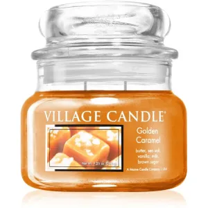 Village Candle Golden Caramel bougie parfumée (Glass Lid) 262 g