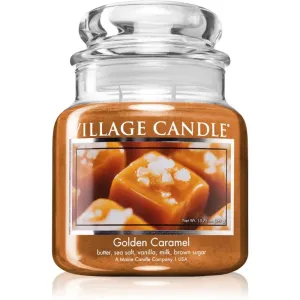 Village Candle Golden Caramel bougie parfumée (Glass Lid) 389 g