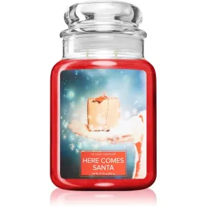 Village Candle Here Comes Santa bougie parfumée (Glass Lid) 602 g
