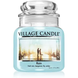 Village Candle Rain bougie parfumée (Glass Lid) 389 g