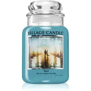 Village Candle Rain bougie parfumée (Glass Lid) 602 g
