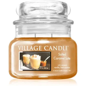 Village Candle Salted Caramel Latte bougie parfumée (Glass Lid) 262 g