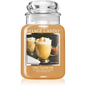 Village Candle Salted Caramel Latte bougie parfumée (Glass Lid) 602 g