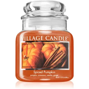 Village Candle Spiced Pumpkin bougie parfumée (Glass Lid) 389 g