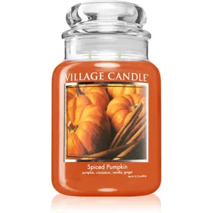 Village Candle Spiced Pumpkin bougie parfumée (Glass Lid) 602 g