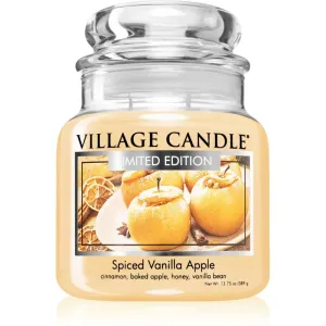Village Candle Spiced Vanilla Apple bougie parfumée (Glass Lid) 389 g