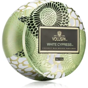 VOLUSPA Japonica Holiday White Cypress bougie parfumée en métal 113 g