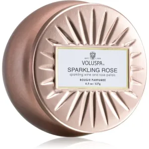 VOLUSPA Vermeil Sparkling Rose bougie parfumée en métal 113 g