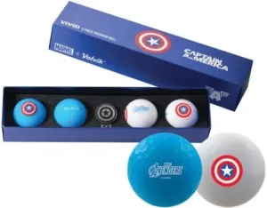 Volvik Marvel Captain America Balles de golf