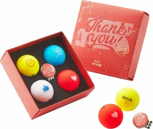 Volvik Vivid Thank You 4 Pack Golf Balls Balles de golf