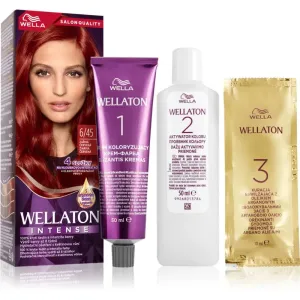 Wella Wellaton Intense coloration cheveux permanente à l'huile d'argan teinte 6/45 Red Passion 1 pcs
